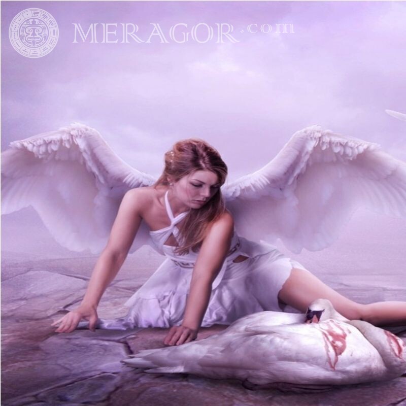 Красивый ангел картинка для авы девушке женщине Ангелы Девушки