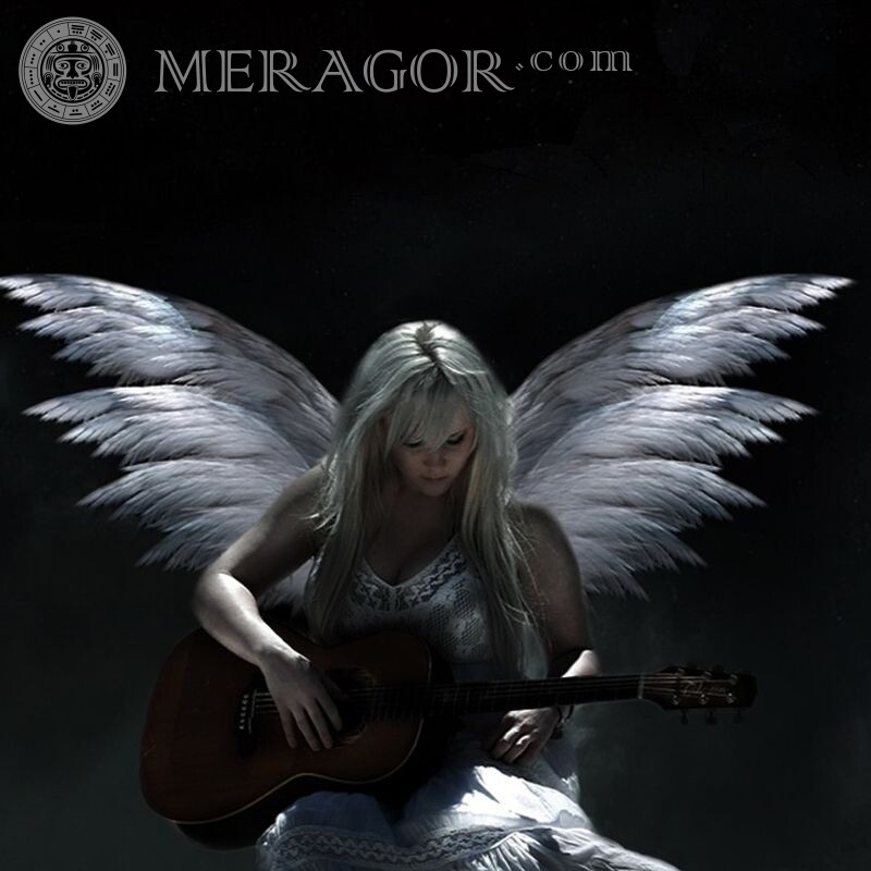 Ангел картинка на аву для женщины Ангелы Блондинки Девушки