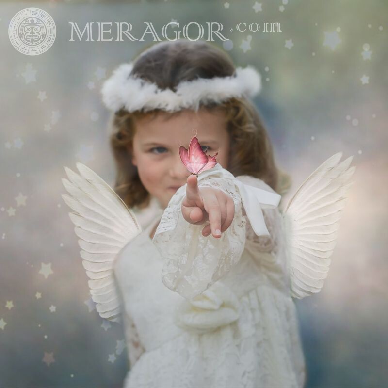 Ангел ребенок красивая ава Ангелы Детские Девочки