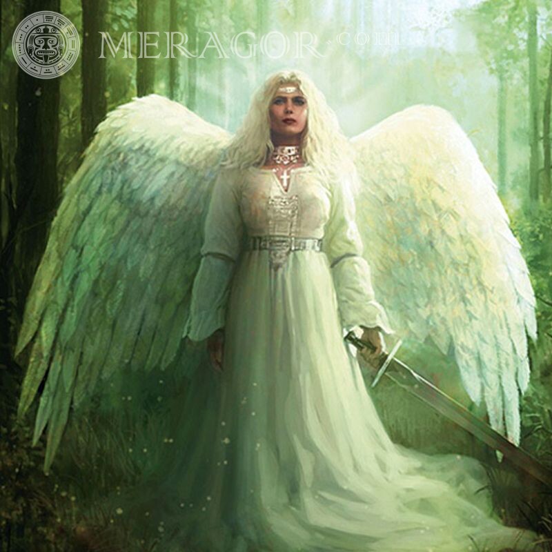 Красивая картинка на аву женщине ангел Ангелы С оружием