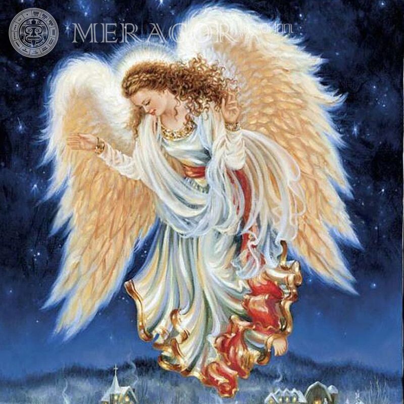 Ангел красивая картинка скачать Ангелы Аниме, рисунок