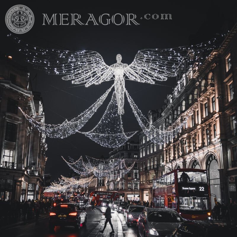 Ange et photo de Noël sur avatar Angels Fêtes