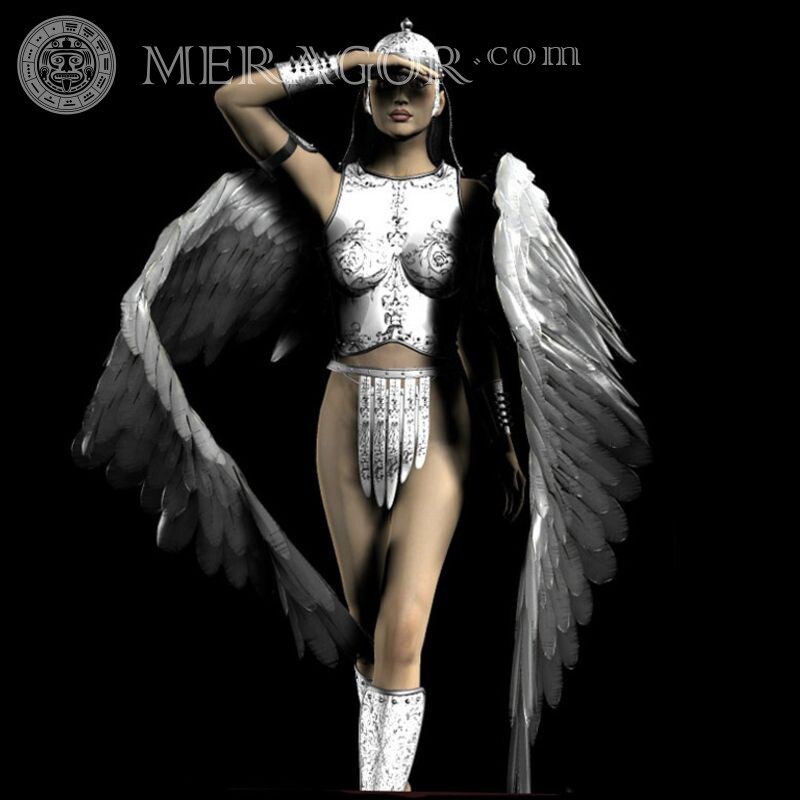 Аватар для женщины с ангелом крыльями Ангелы Азиаты Девушки
