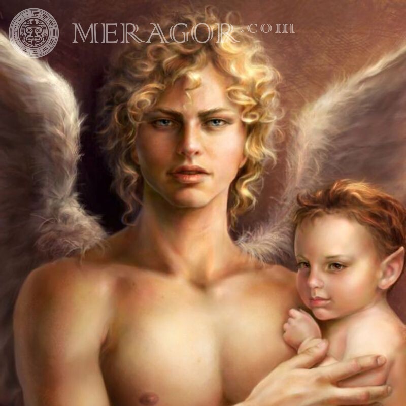 Ангел хранитель картинка для авы Ангелы Аниме, рисунок