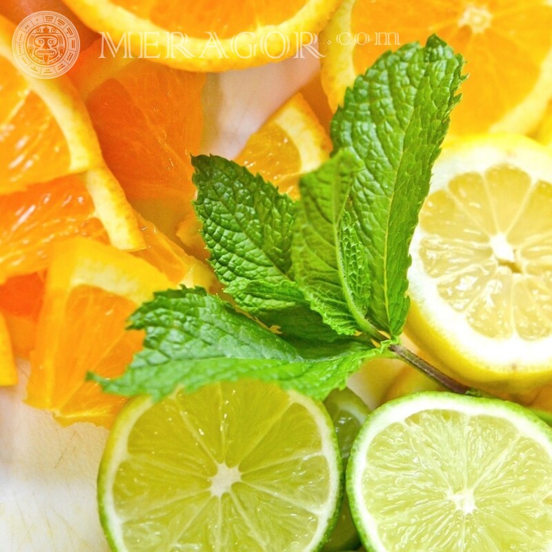 Картинка лимонов апельсинов Еда