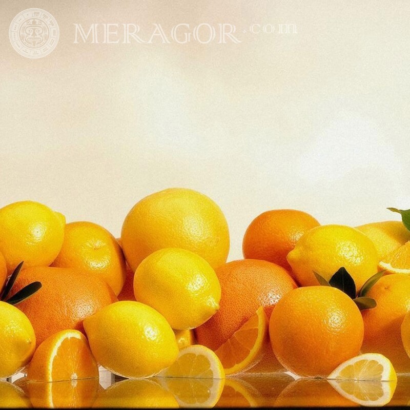 Скачать фото апельсины и лимоны Еда