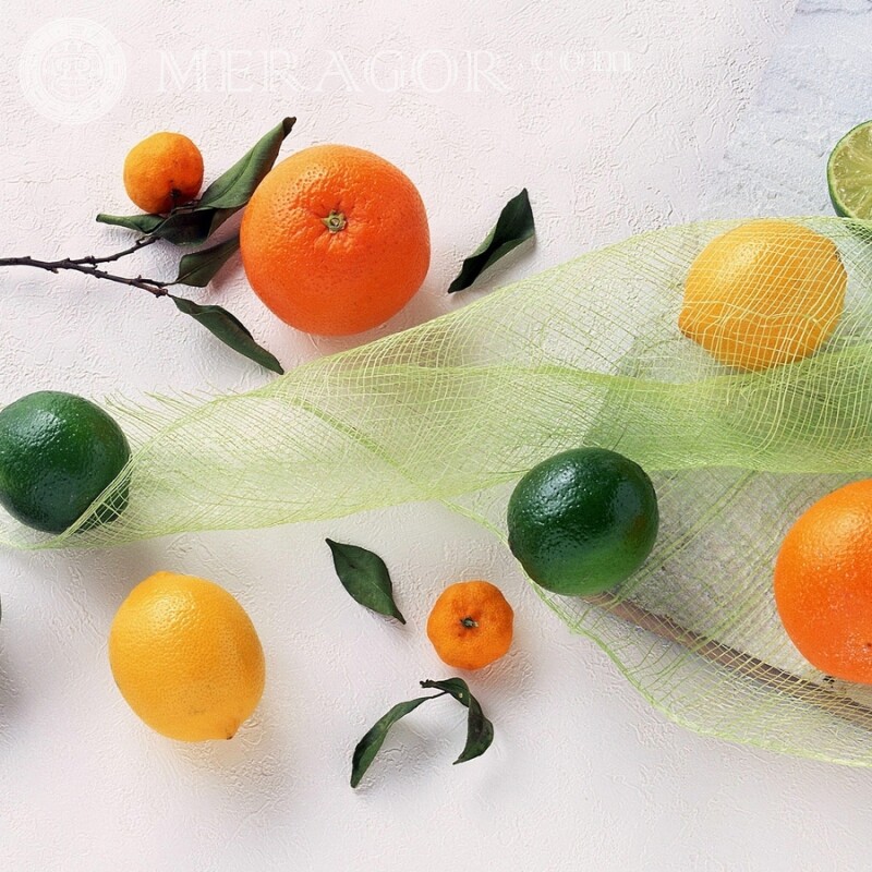 Télécharger photo orange citron lime Nourriture