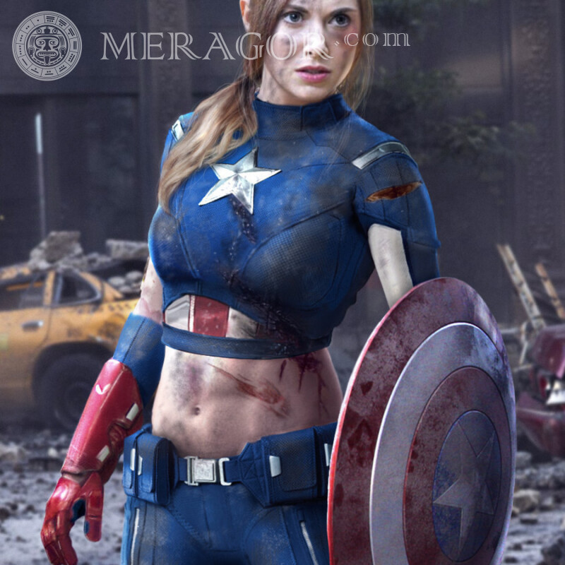 Garota Capitão América no avatar Dos filmes Meninas adultas