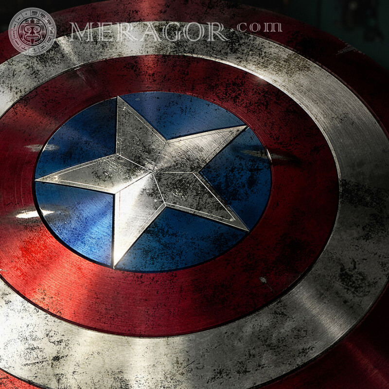 Logo de Captain America sur le gars de l'avatar Des films Logos