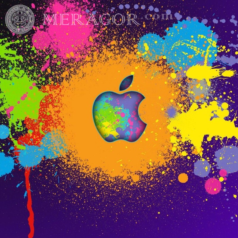 Картинка с логотипом Apple на аву Logos Technik