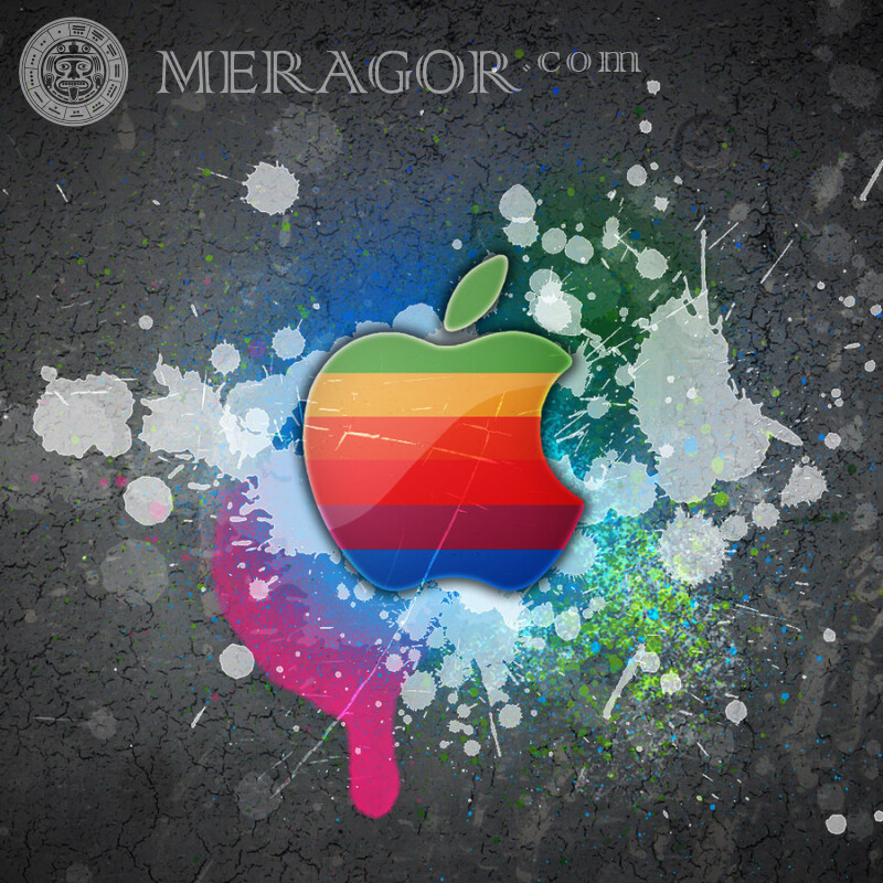 Imagen con el logo de Apple en la descarga de avatar Logotipos Técnica