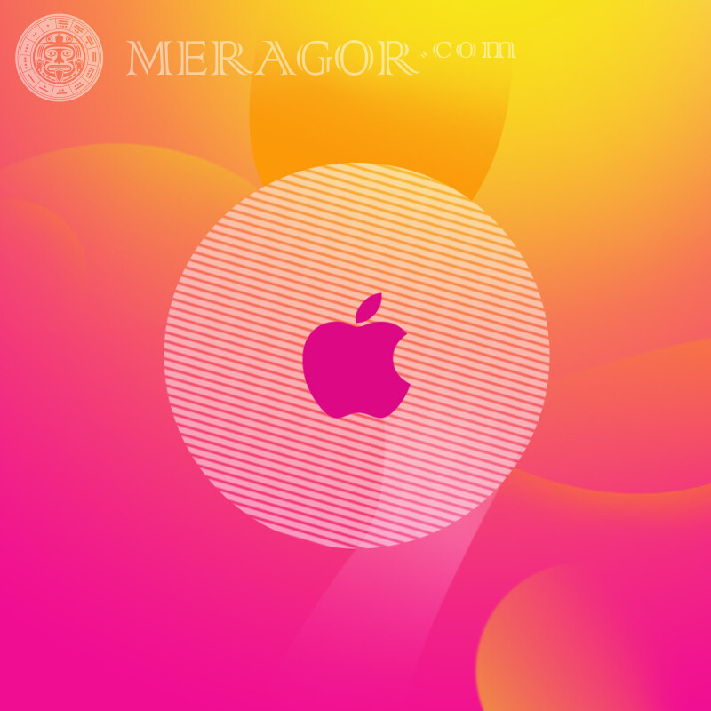 Apple розовая эмблема на аву скачать Логотипы Техника