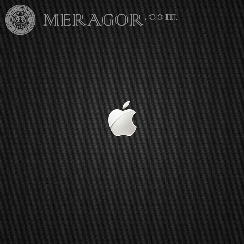 Emblème noir de pomme pour le téléchargement de la photo de profil Logos Technique
