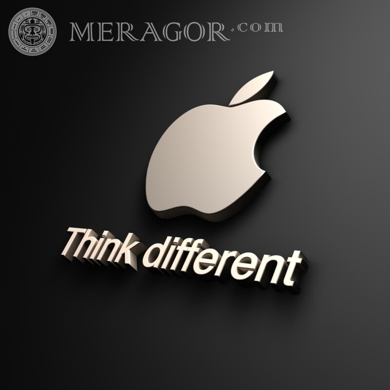 Apple яблоко логотип на аву Logos Mechanisms