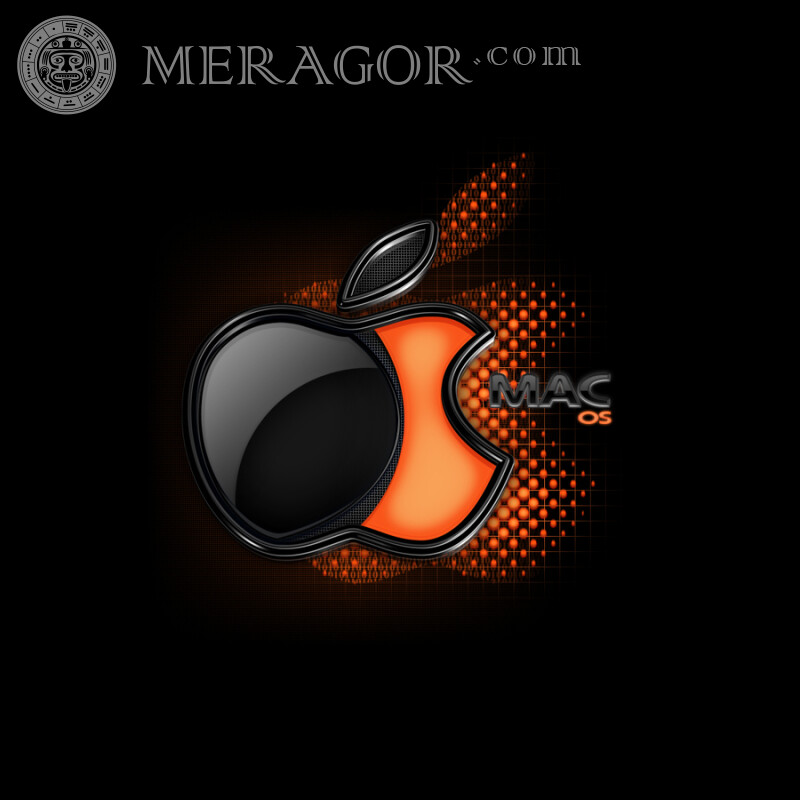 Картинка с логотипом Apple скачать для авы Логотипы Техника