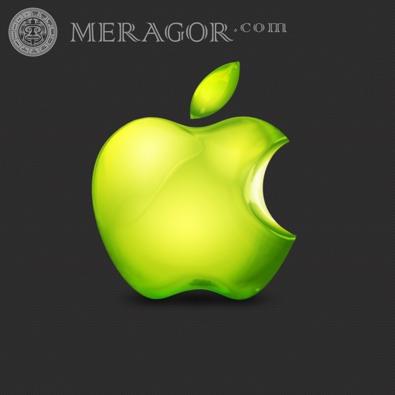 Картинка с логотипом Apple ава для ВК Logos Technik