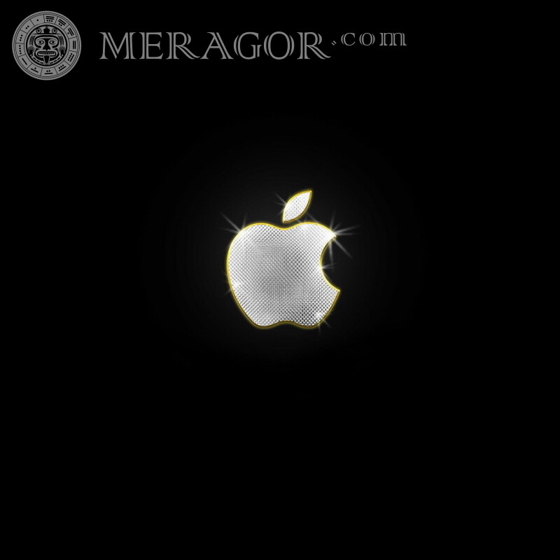 Ава с яблоком бренда Apple Logotipos Técnica