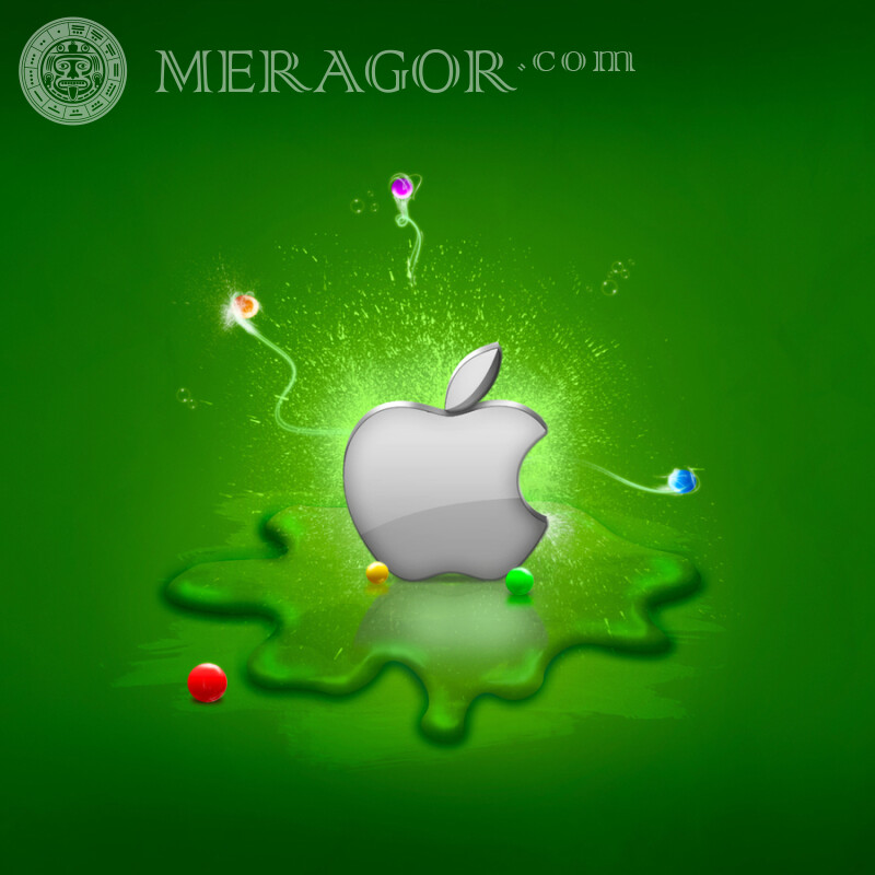 Laden Sie das Apple-Markenlogo auf den Avatar herunter Logos Technik