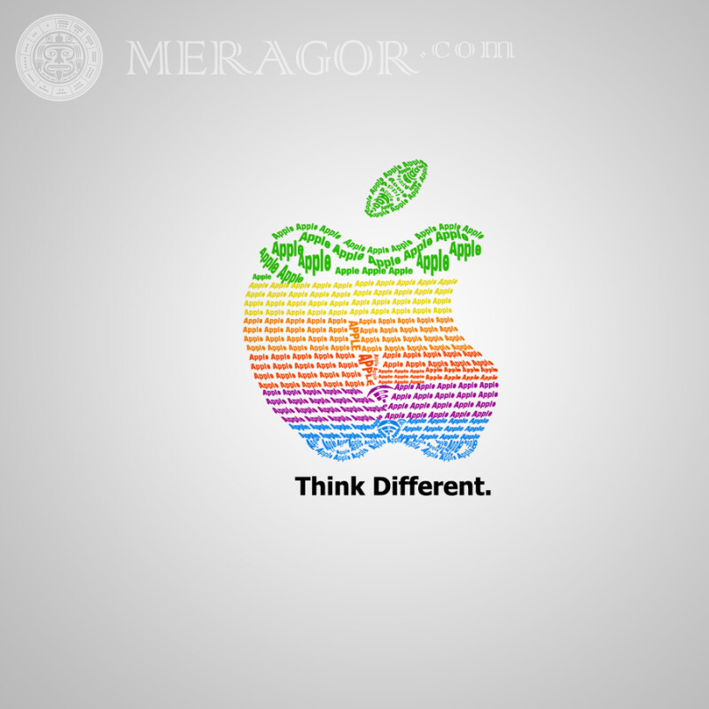 Картинка с логотипом бренда Apple на аву Логотипы Техника