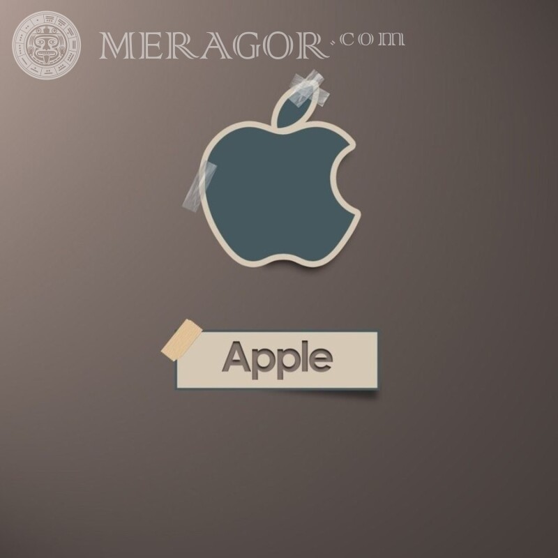 Картинка логотип Apple завантажити на аватарку Логотипи Техніка