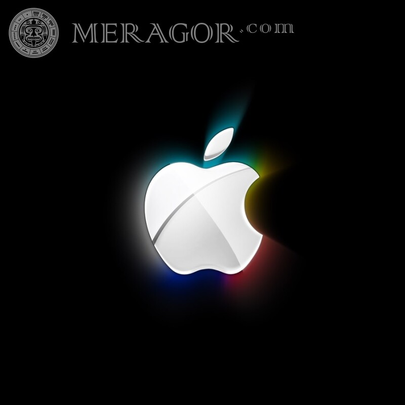 Картинка логотип Apple на аватарку дівчині Логотипи Техніка