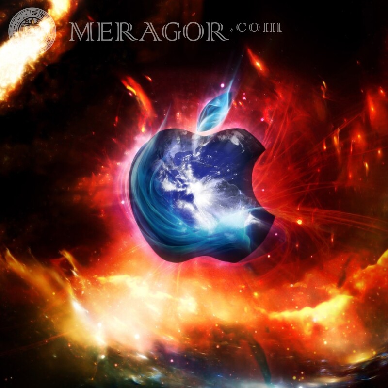 Apple logo on fire for profile picture Logos Mechanisms
