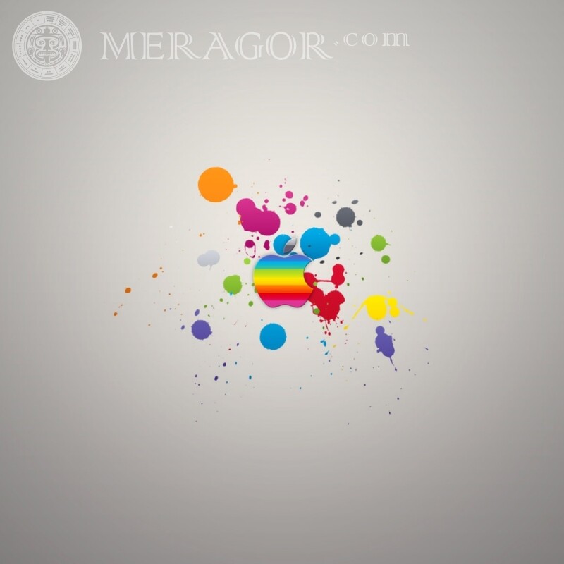 Beautiful Apple logo on the avatar Logos Mechanisms