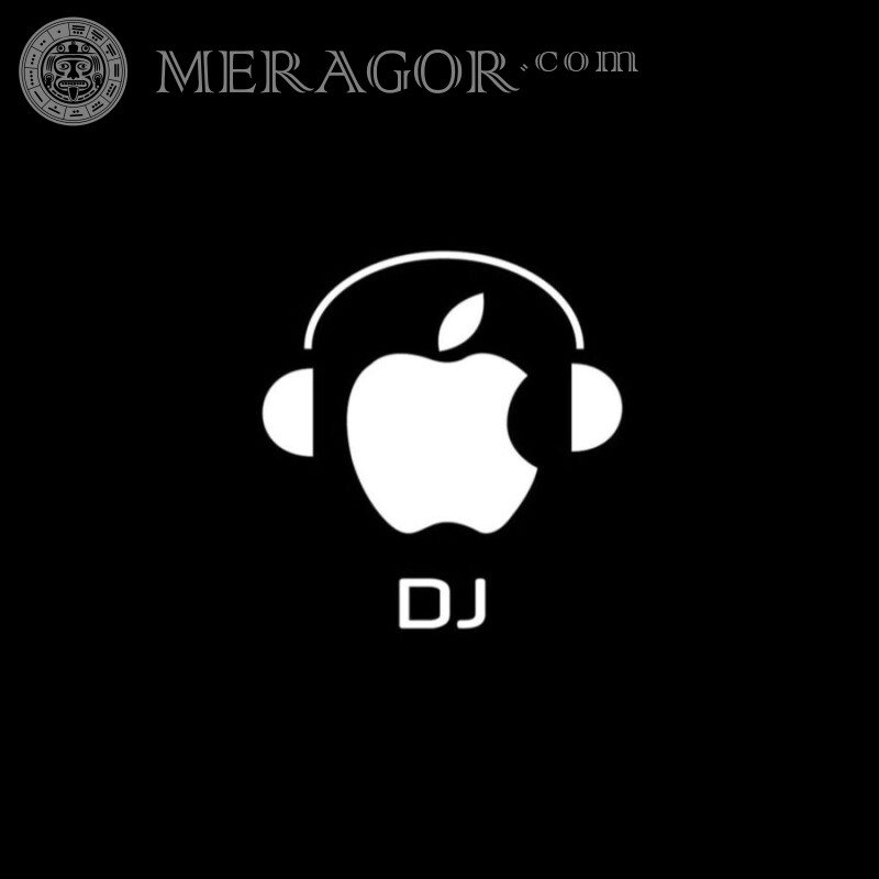 Логотип Apple DJ картинка на аватарку Логотипи Техніка