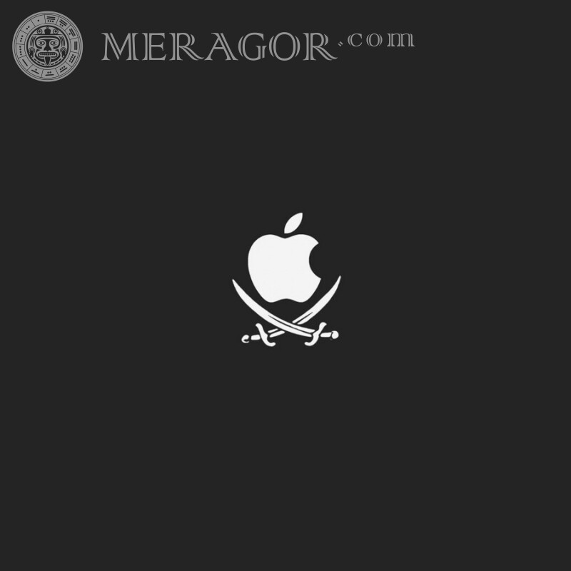 Логотип Apple пираты на аву Logos Mechanisms
