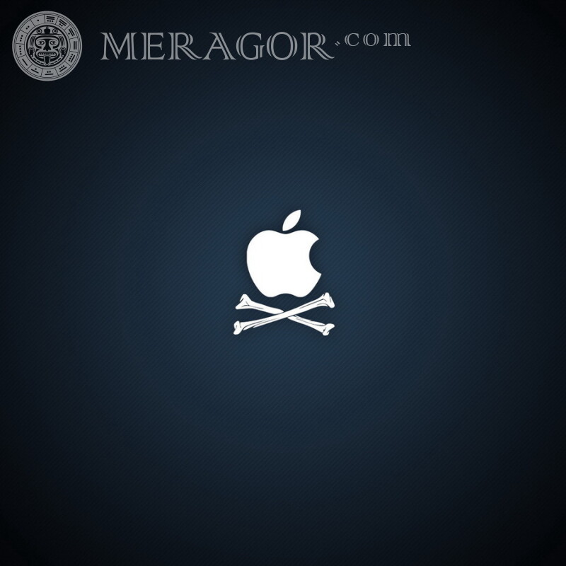 Логотип Apple пираты скачать на аву Логотипи Техніка