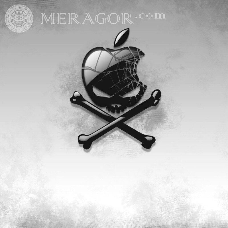 Apple пиратский логотип на аву Logotipos Técnica