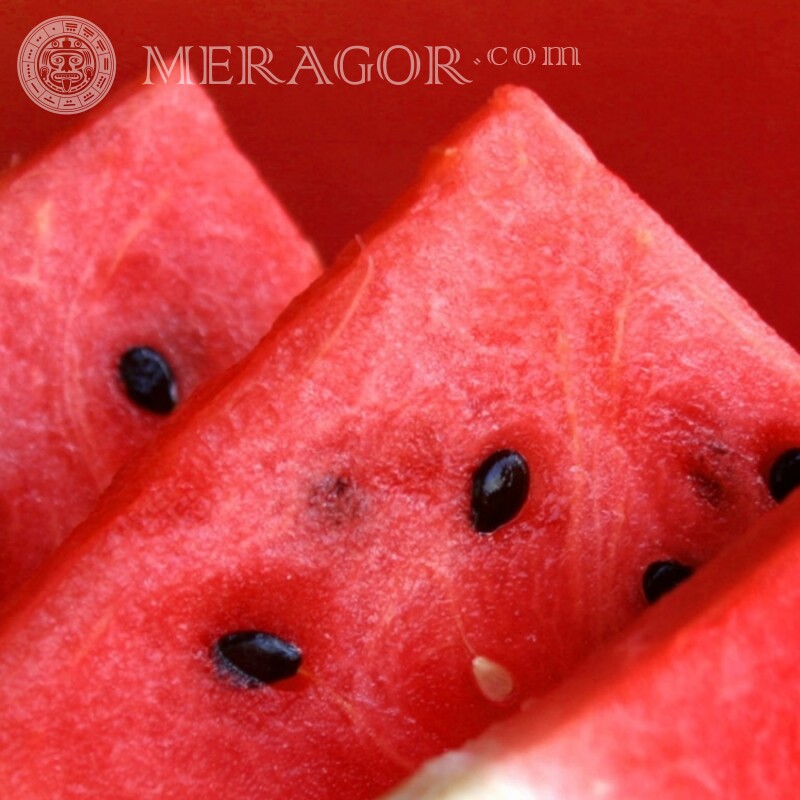 Watermelon slices on avatar Food