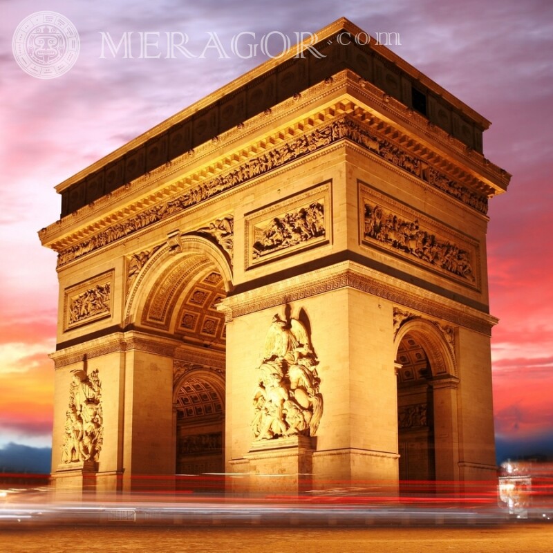 Красивая арка на закате картинка на аву Bâtiments