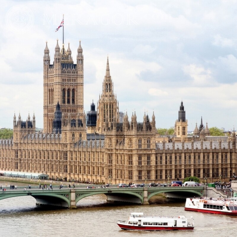 Edificio del parlamento en Londres en la foto de perfil Edificios