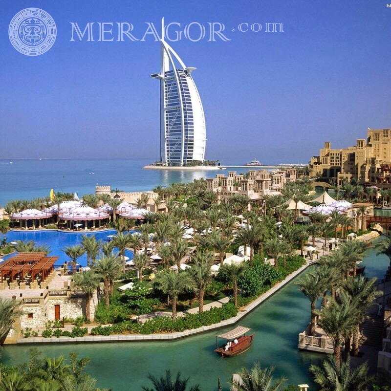 Курорт в Дубаї берег моря аватарка Будівлі