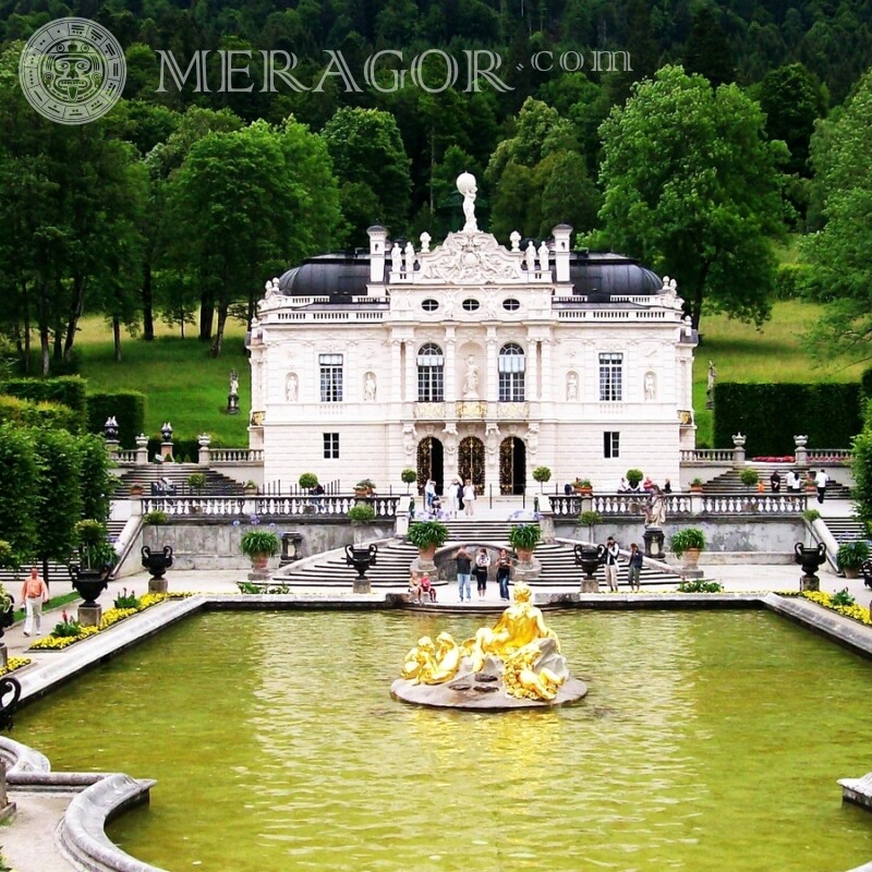 Foto del Palacio Linderhof de Baviera para descargar la imagen de perfil Edificios