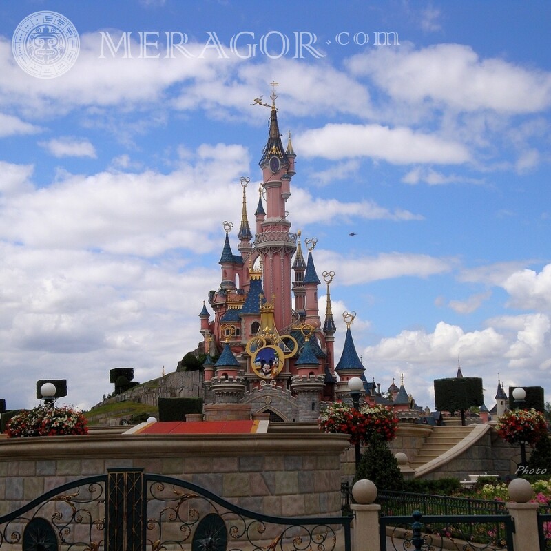 Fairytale castle in Disneyland for profile picture Buildings