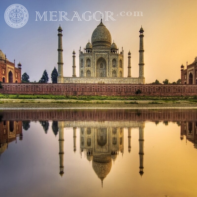 Taj Mahal sur la photo de profil Bâtiments