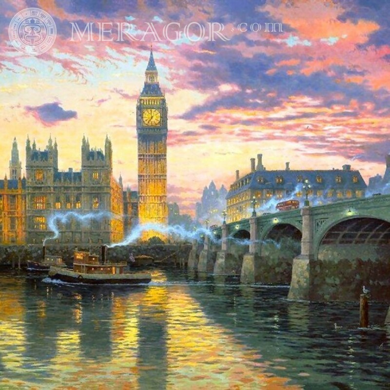 London landscape Big Ben avatar picture Buildings