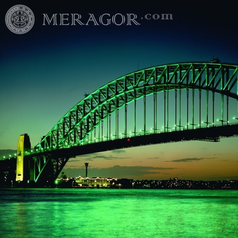 Сиднейский мост Харбор-Бридж на аву Gebäude