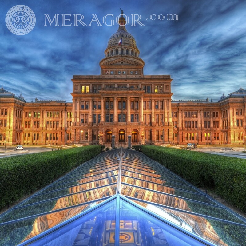 Edificio del Capitolio en Texas, EE UU  en la foto de perfil Edificios