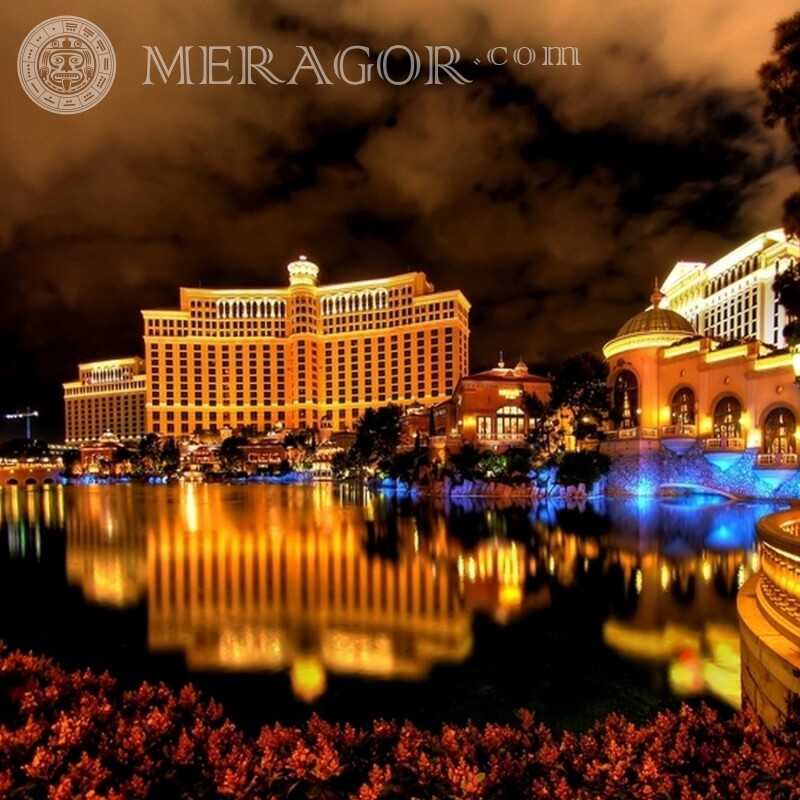 Hotel las vegas night landscape avatar Buildings