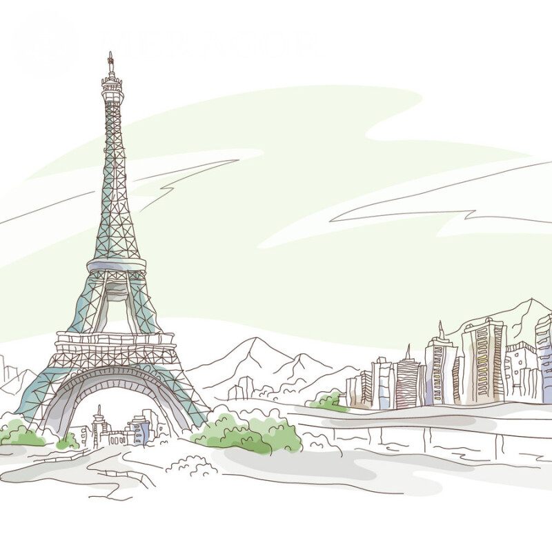 Ейфелева вежа малюнок на аватарку Будівлі