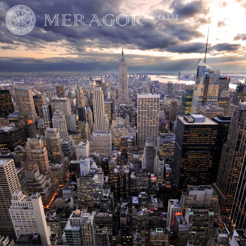 Megapolis from a bird's eye view of the avatar Buildings