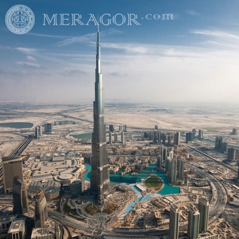 La haute tour de Dubaï sur votre photo de profil Bâtiments
