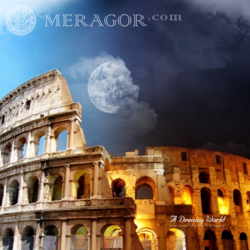 Colosseum in Italy on avatar download Buildings