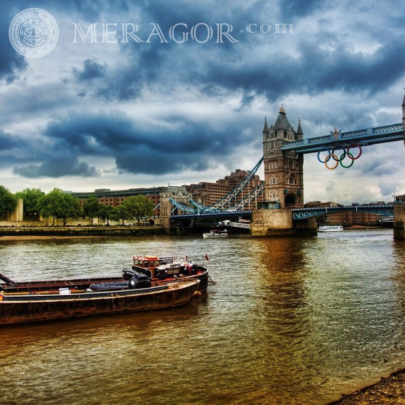 Мост через Темзу на аватарку Здания