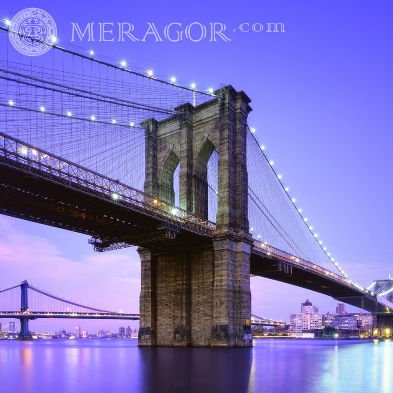 Foto da ponte do Brooklyn para foto de perfil Edifícios