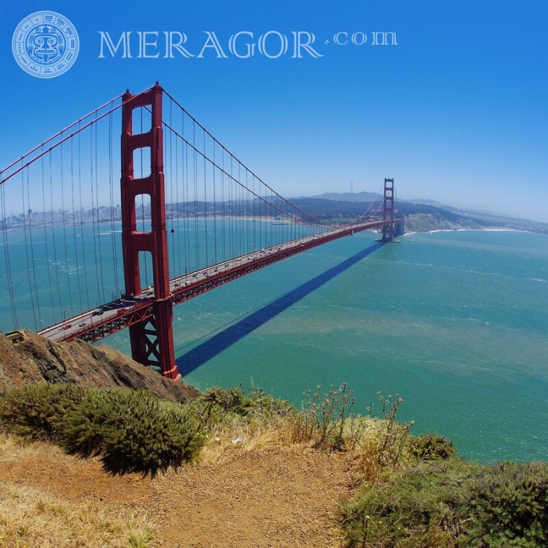 Golden Gate Bridge photo for profile picture Buildings