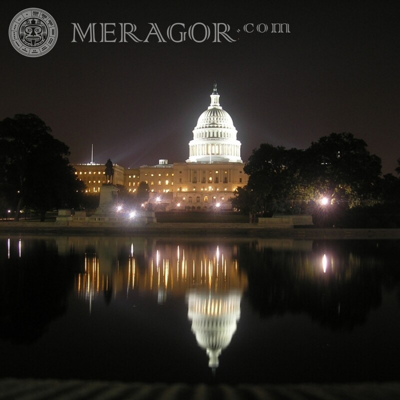 Capitol at night in America avatar Buildings